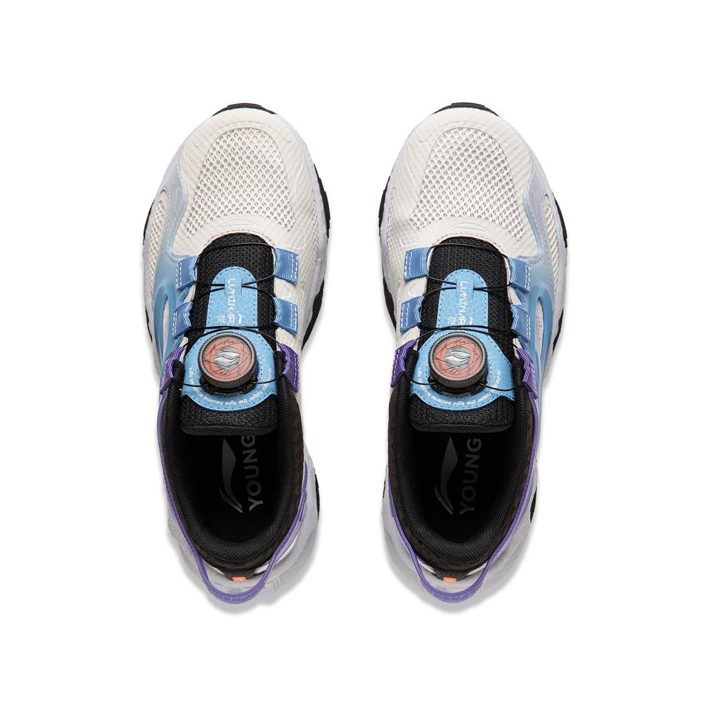Li Ning Lightweight Versatile Non-Slip Shock Absorbing Durable Rebound Low-Top Casual Shoes Kids Casual Shoes Purple YKCU100-5