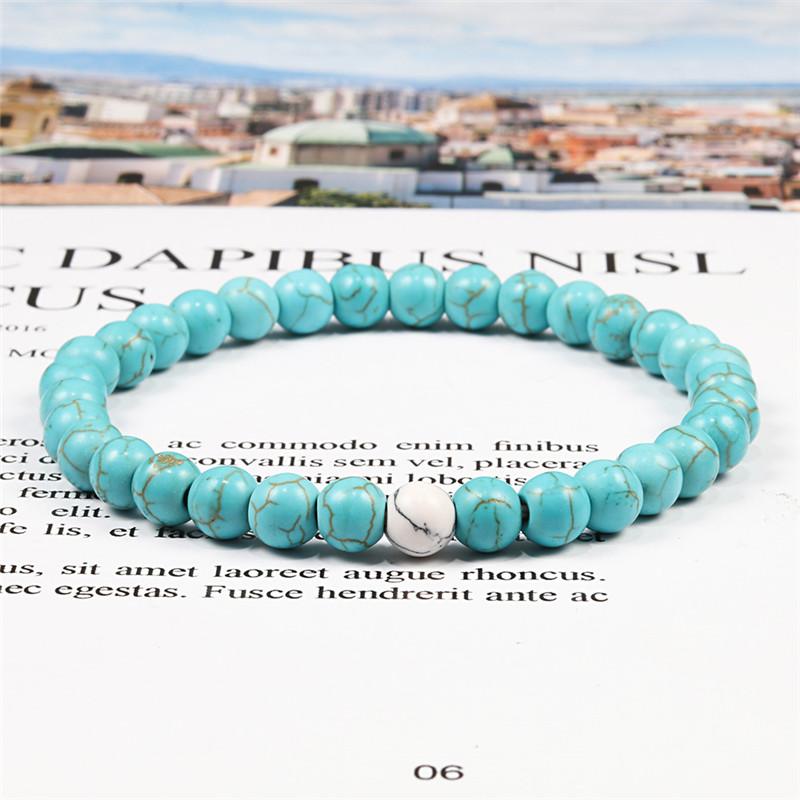 Classic Natural Stone Beaded Bracelet Men Bracelets Women 31+1 Beads Creative Gift for Lovers Best Friend Jewelry Pulsera Mujer