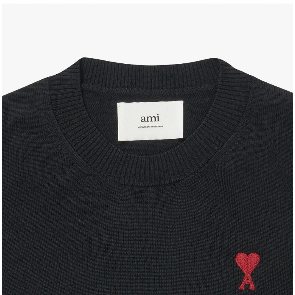 Ami Women S Knit Small Heart Logo bffkS111 Kn0025 001