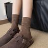 Autumn/Winter Retro Floral Preppy Women's Mid-Calf Scrunch Socks
