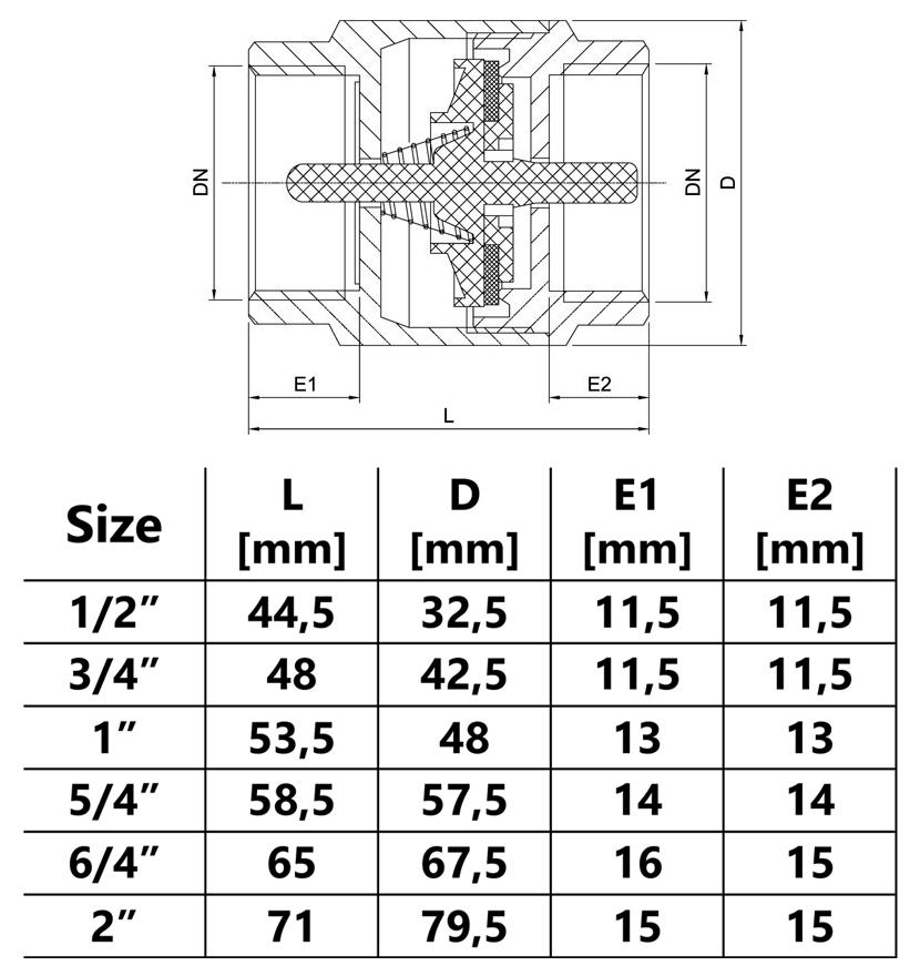 Brass Check Valve 2""