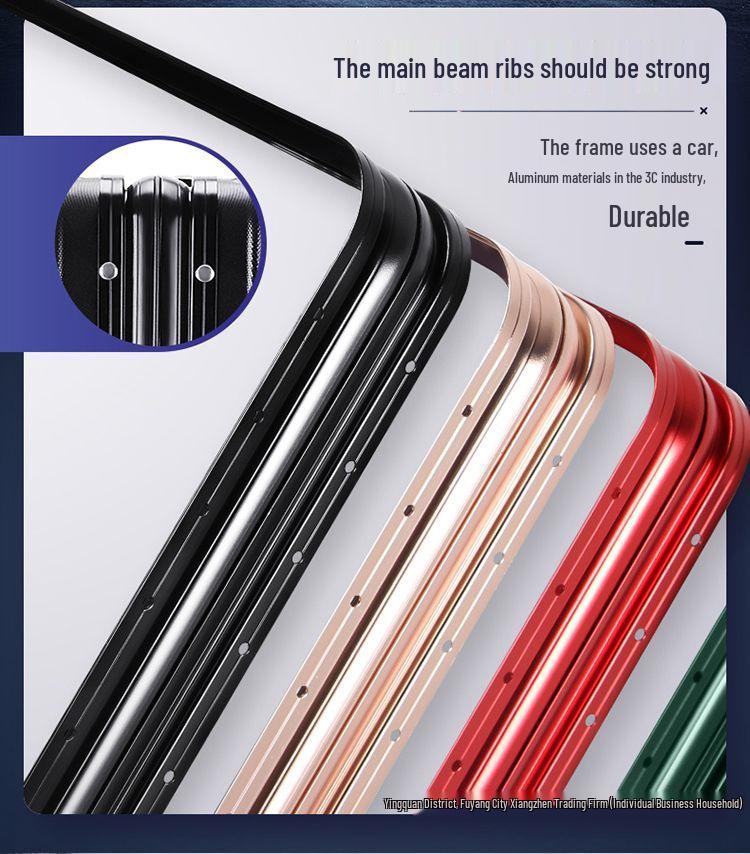Aluminiowa walizka na kółkach męska i damska z uniwersalnymi kółkami i zamkiem szyfrowym - 20" i 24"