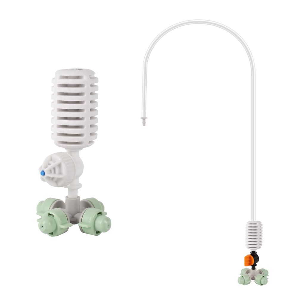 5pcs Hanging Anti-drip Spray Four-way Atomizing Nozzle Garden Hanging Anti-drip Nozzle 1/4" Barb Screw Connector