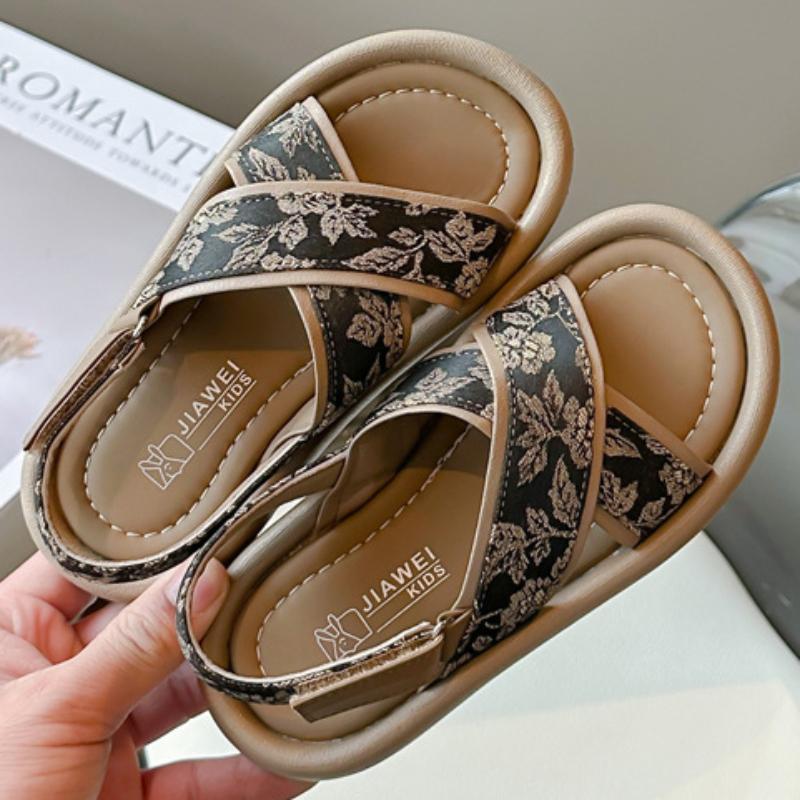 Girls' Soft Sole Casual Sandals Summer Anti Slip New Style Children's Beach Shoes Open Toe Sports Cool Slipper