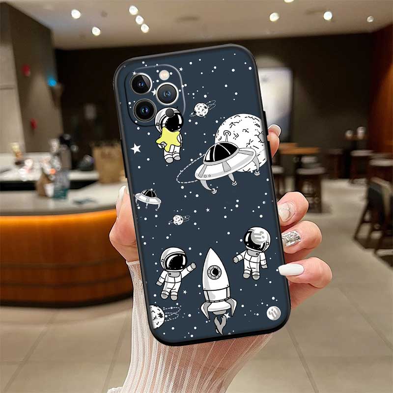 UP8 Astronaut Space Moon Phone Case for Samsung Galaxy S20 S21 S22 Ultra FE + Plus A21S A22 A24 A25 A26 A30 A30S A31