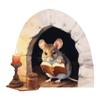 Cartoon Mouse Hole Wall Sticker: Self-Adhesive Cover for Living Room or Bedroom