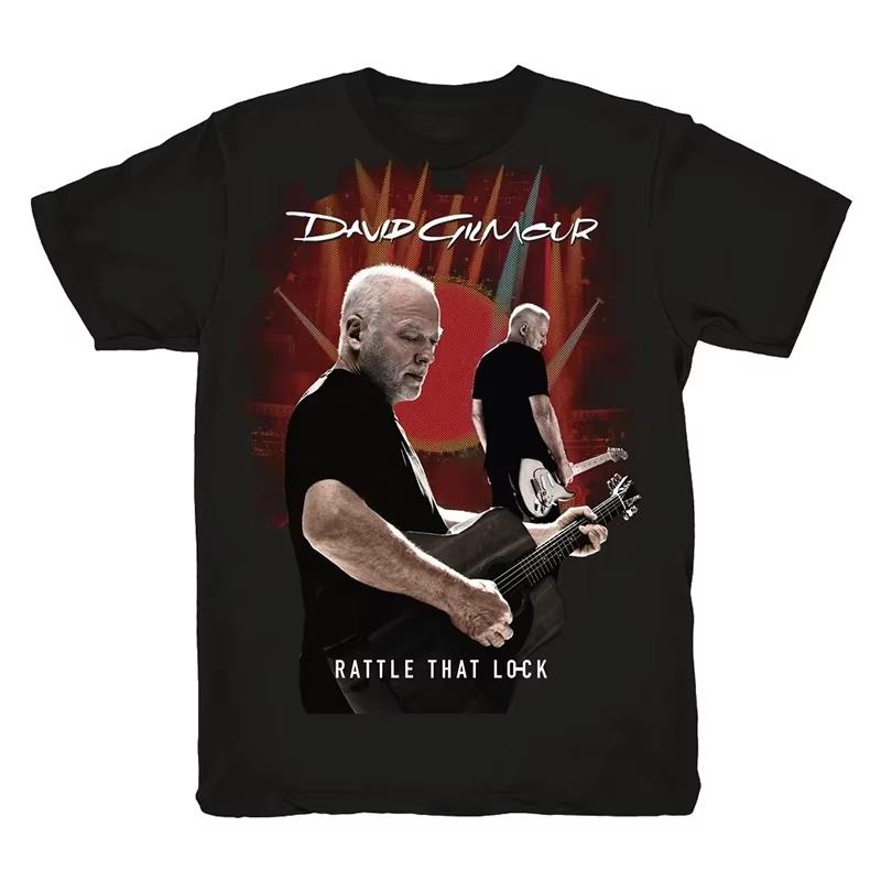2026 David Gilmour David Gilmour British Musician Rock American Fashion Brand Cotton Short-sleeved Comfortable and Breathable... S