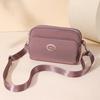 Borsa piccola da donna, borsa a tracolla, in nylon, quadrata, multitasche, tinta unita