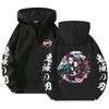 Unisex Bluza z Kapturem Anime Zapinana na Zamek Luźny Krój Długi Rękaw Bluza Jesienna Codzienna