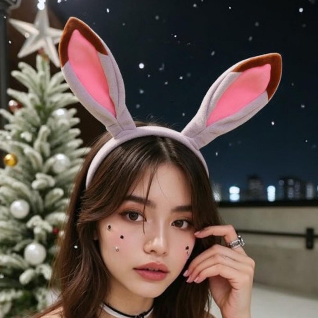 Cute Cosplay Rabbit Ears Hairband Fashion Accessory Women Adult Costume Party Decoration