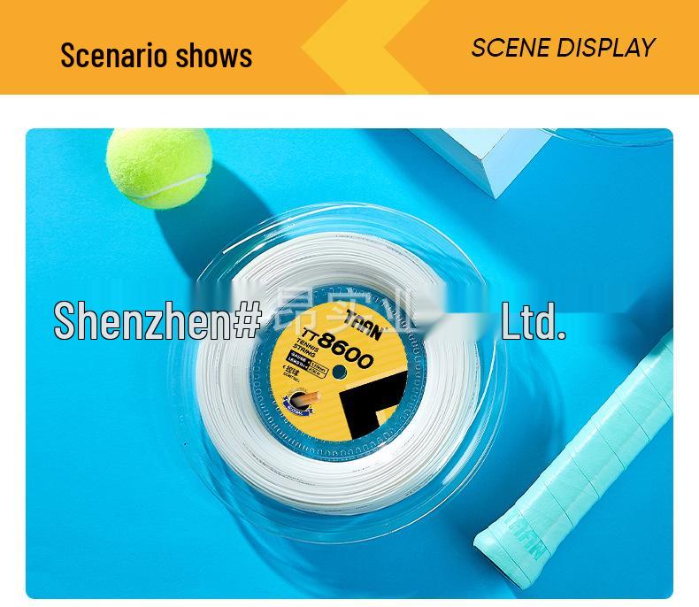 TAAN TT8600 Hexagonal Polyester Tennis String - 200m Reel for Control, Spin, and Power