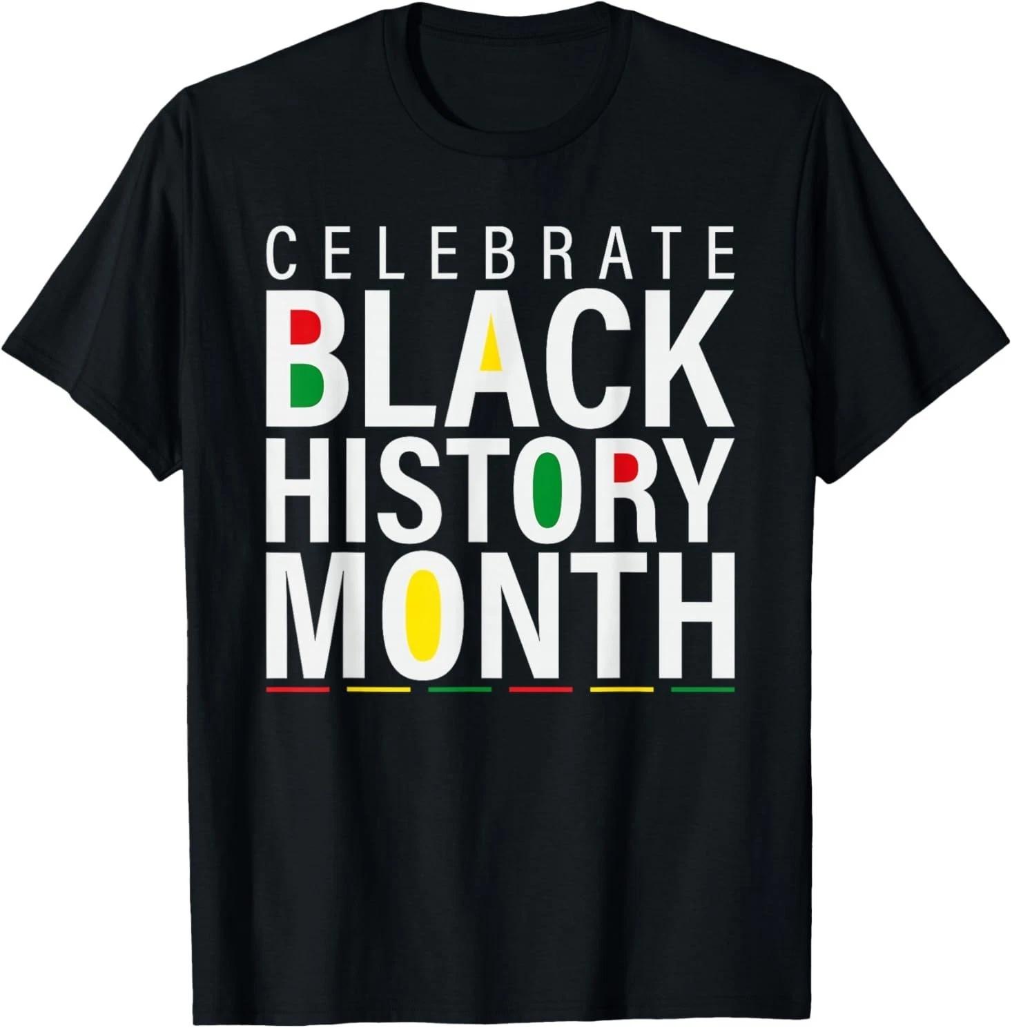 Celebrate Black History Month African American RBG Colors T shirt S