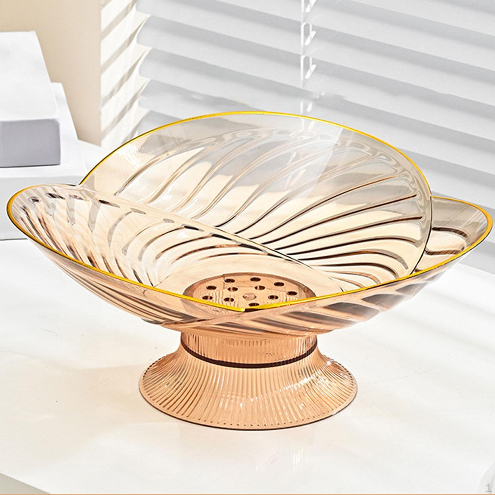 

Декоративная фруктовая ваза с дренажными отверстиями, держатель для тарелок, постамент для столешницы янтарь