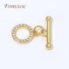 2/4/6Pcs 18K Gold Plated Toggle For Jewelry,Round OT Clasps For Bracelets Making Accessories,Necklaces Clasp Connectors Findings