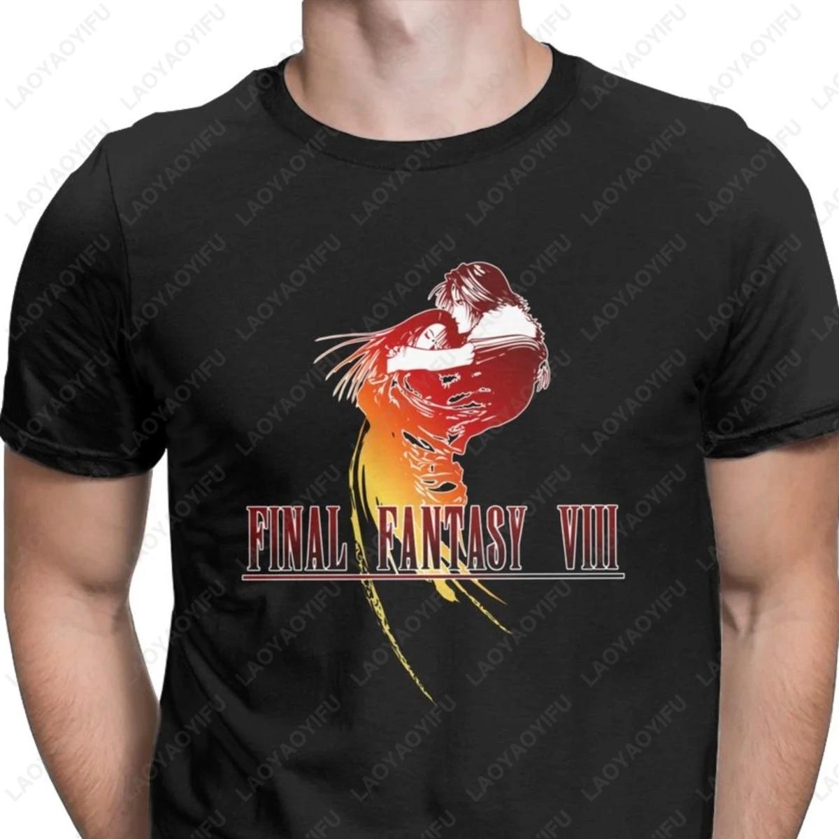 

Футболки FF VIII Мужские Повседневные Рубашки С Круглым Вырезом Final Fantasy Видеоигра Принт Футболка Высококачественная Хлопковая Одежда Подарок на День Рождения... S разноцветный