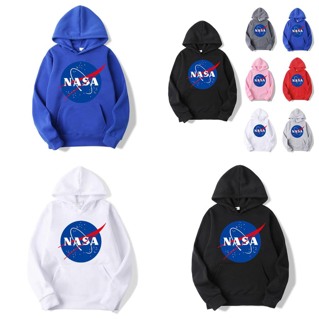 Trendy Nasa Hoodie Pullover Tops Unisex Hip-hop Skateboard Sweatshirts For All