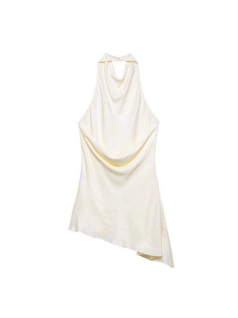 New Women's European & American Style Satin Halter Neck Top - Summer Casual Fashion