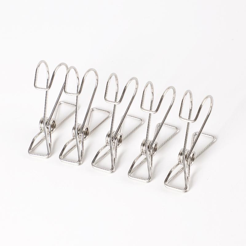 Multi-functional Japanese Stainless Steel Cloth Hanger Clips - No Trace, Strong Grip for Drying and Fixing Clothes