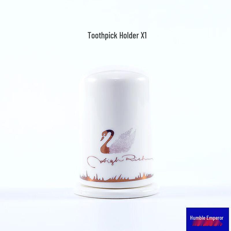 Qianxing Ceramic Swan Toothpick Holder - 10 Pack