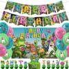 Themed Concert Monster Birthday Party Decorations Hanging Flag Banner Set Balloon