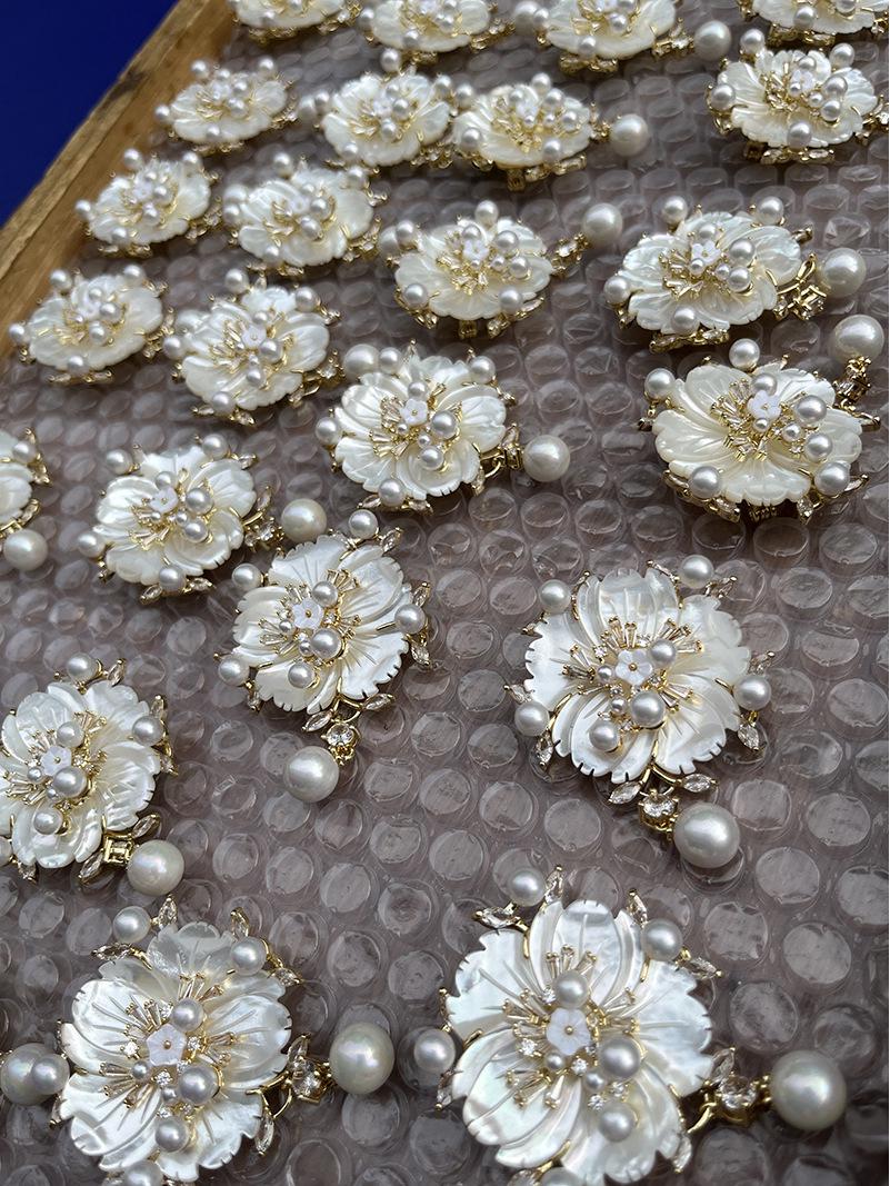 

Роскошная брошь «Цветущая вишня» из натуральной ракушки для женской вечерней одежды - Идеальный подарок на День святого Валентина