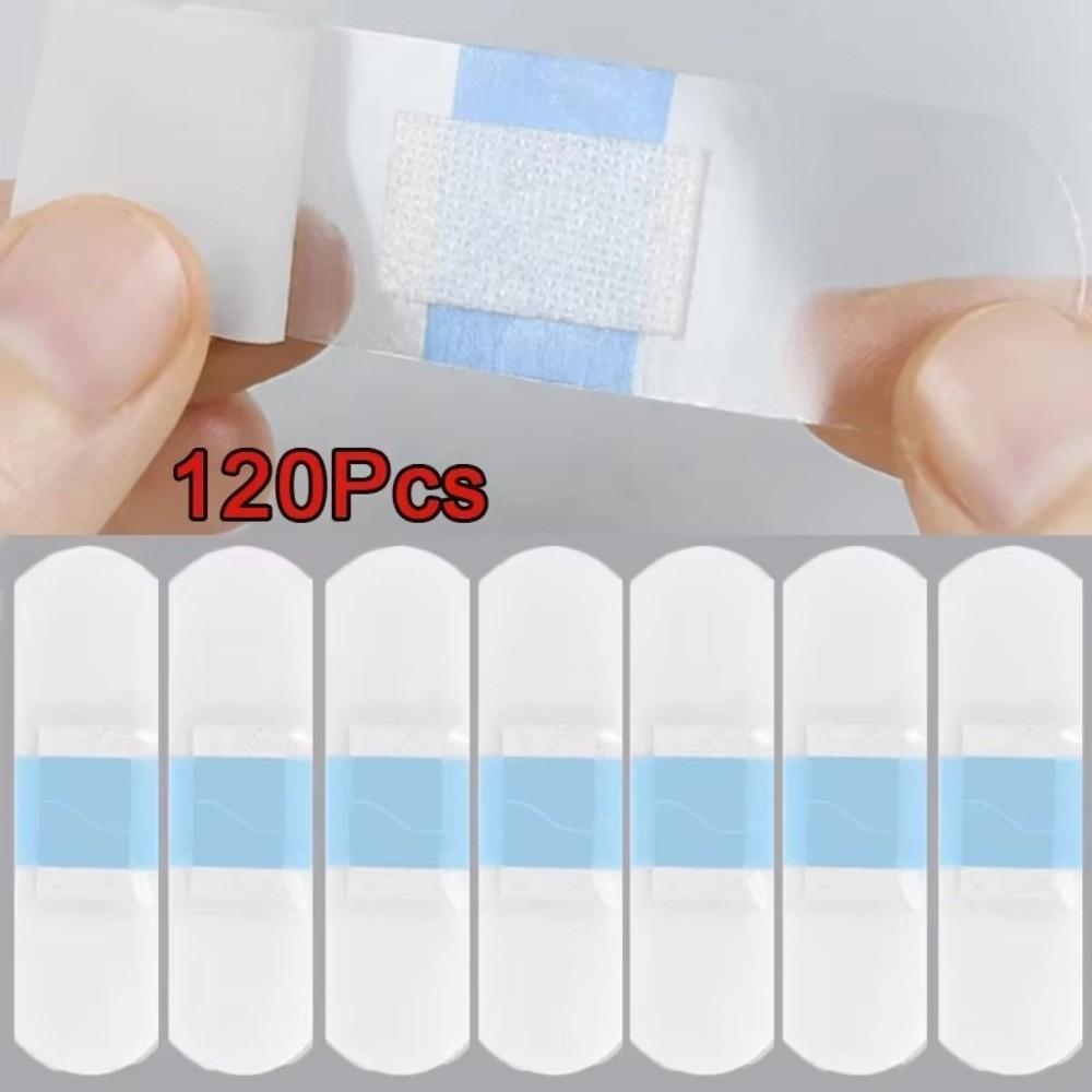 120pcs Adhesive Backing Waterproof Band Aid Transparent Finish Adhesive Plaster Wound Care