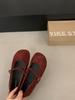 Retro Late Evening Wind Suede Mary Jane Shoes Children Autumn and Winter New Red Ballet Light Mouth Soft Flat Single Shoes Women