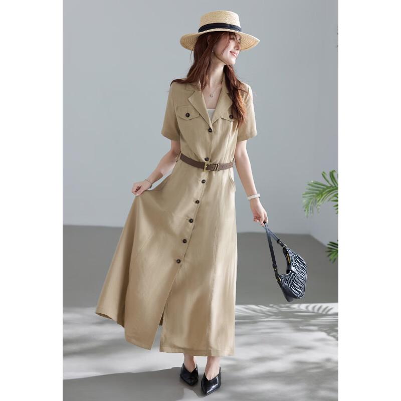 VICTORIA&VERA Lyocell Workwear Midi Dress
