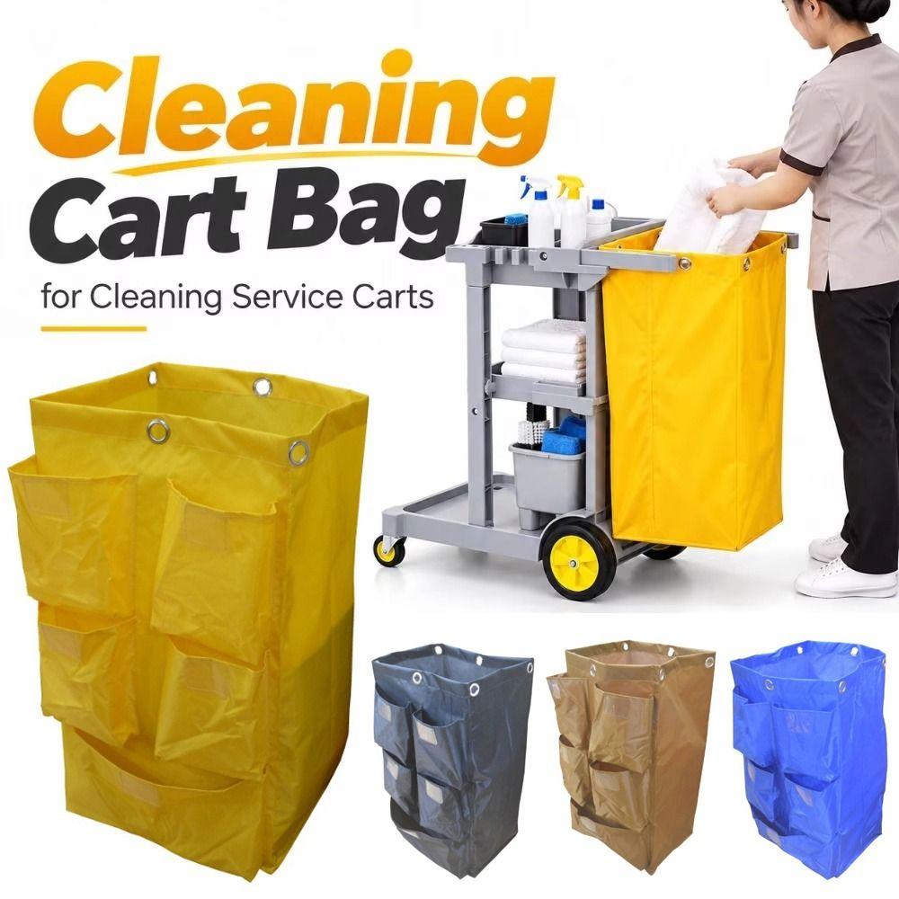 Waterproof Housekeeping Rubbish Holder Large Capacity Hotel Garbage Bag Janitorial Cart Bag Home