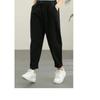Pantaloni Harem Femei Culoare Solidă Toamnă Primăvară Fashion Talie Elastică High Street Casual Larg Buzunare Patchwork Bumbac Pur