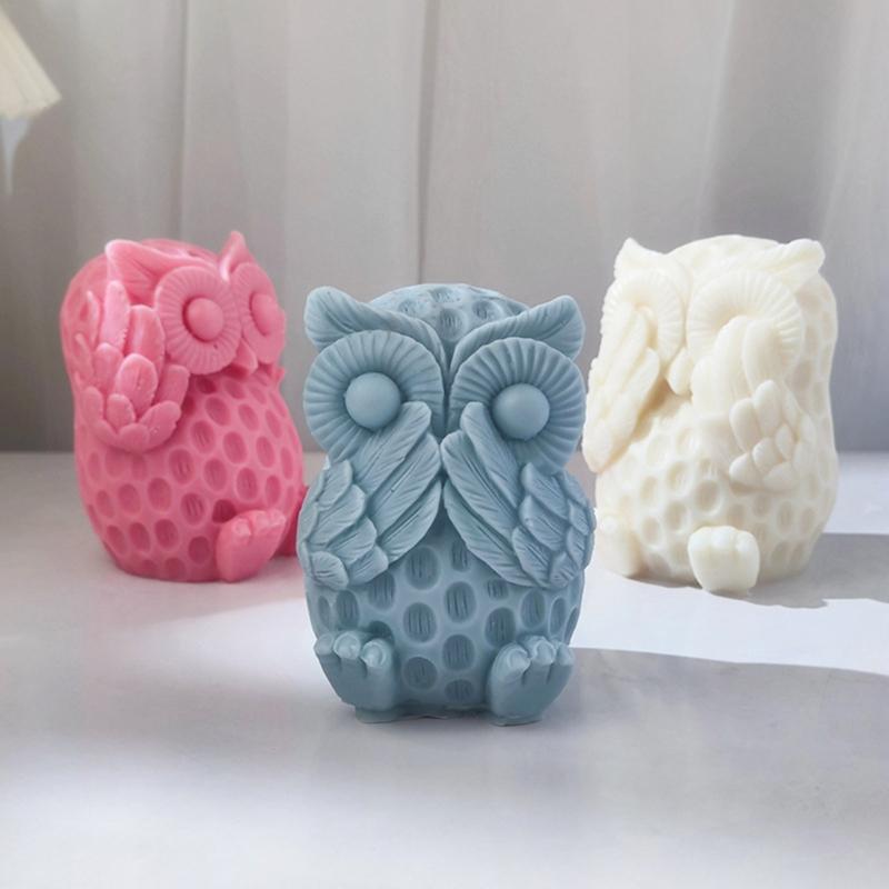 Owl Candle Silicone Mold Handmade Soap Moulds for Candle Making DIY Resin Crafts Rose Scented Candle Resin Mold