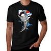 Santa Shark Tornado Tshirt Classic Crew Neck Cotton Tshirt