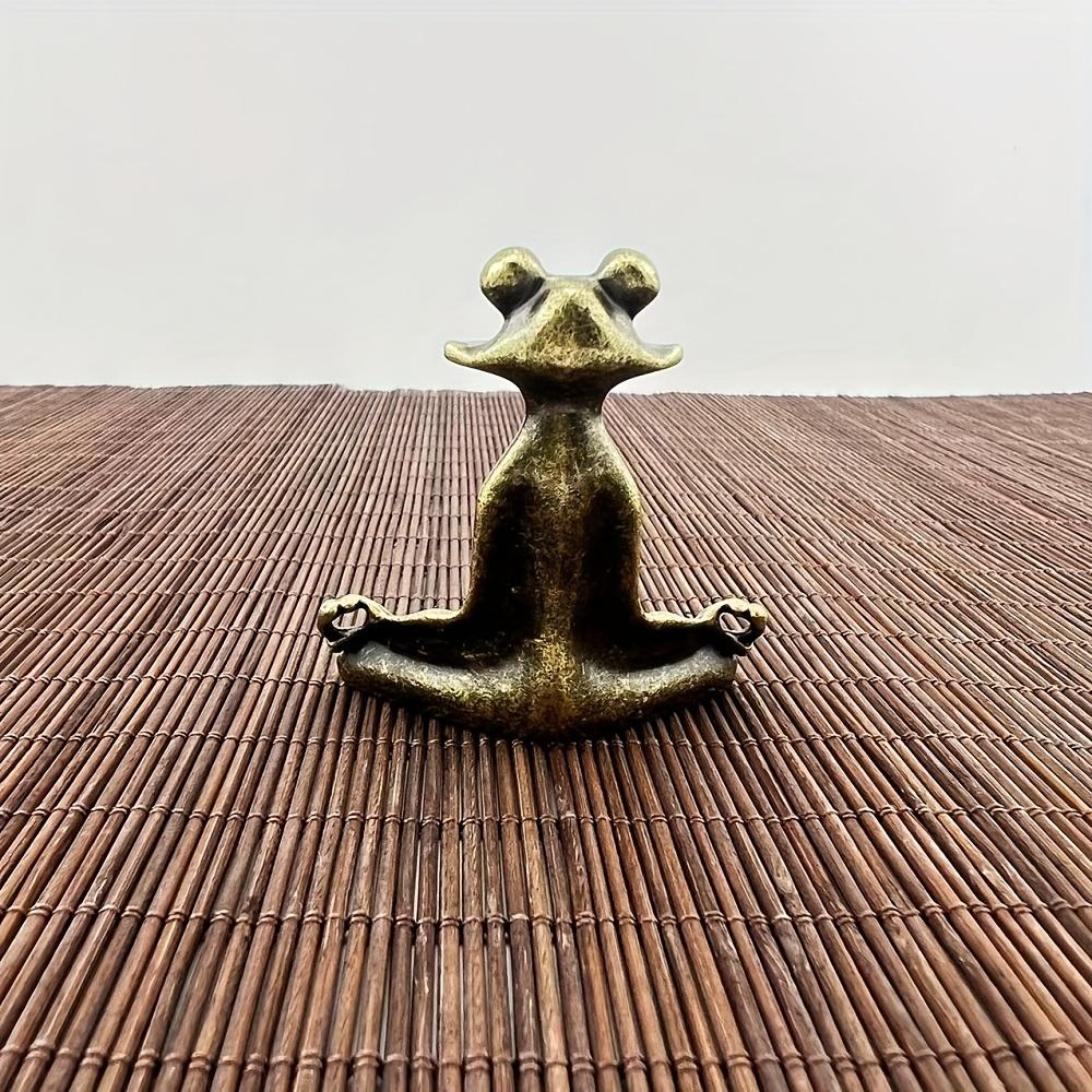 Jemný kovový kung-fu žabí kadidelník, žabí ozdoba na meditaci, jóga meditace pro spánek a odpočinek, stolní vynikající ozdoba