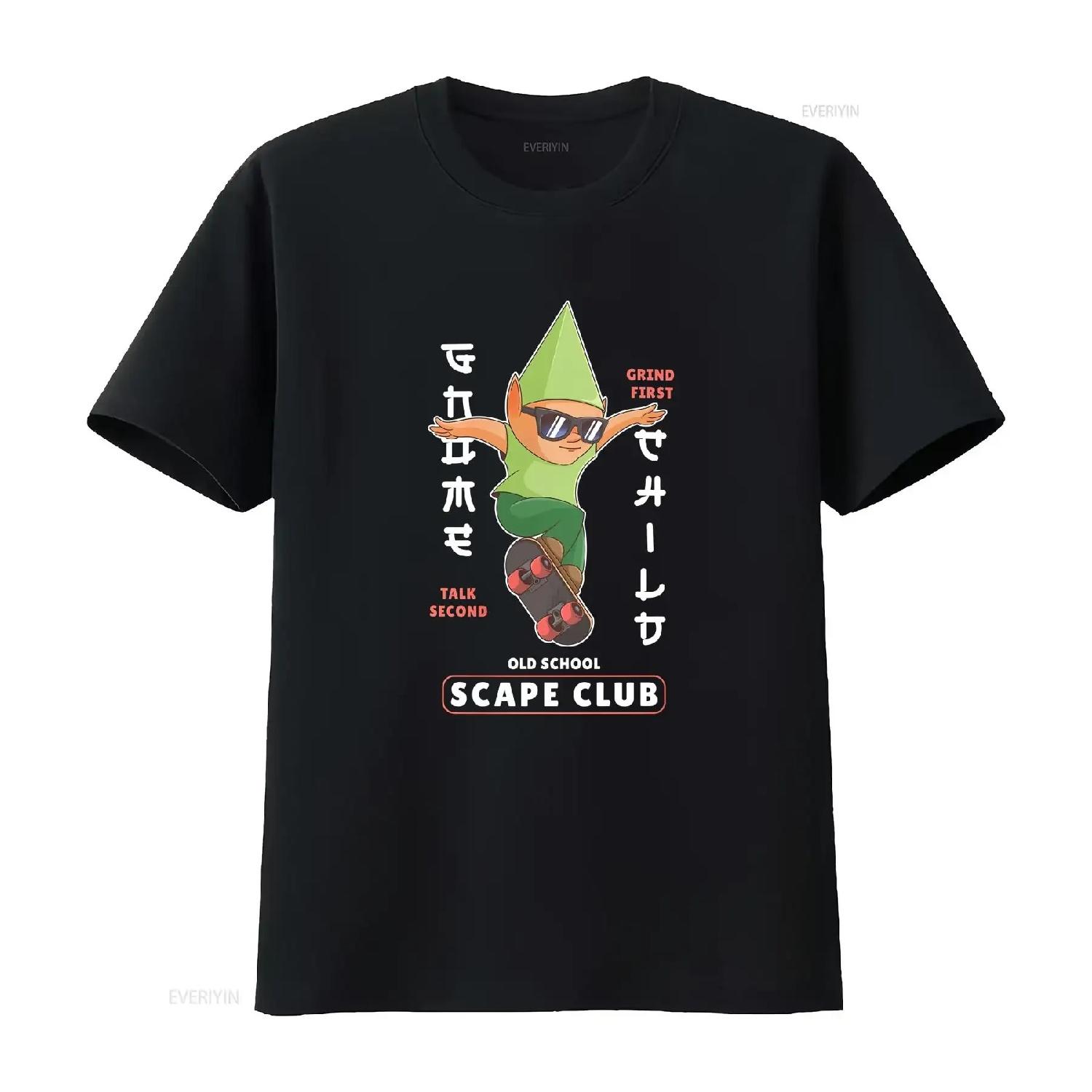 Gnome Skater Osrs Classic T Shirt Funny Old School Meme Gaming Artistic Imp vintage Washed graphic Stretched Breathable Unisex S