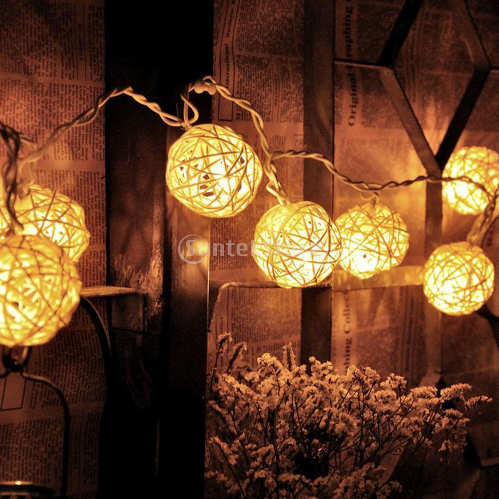 10 Pcs Wicker Rattan Balls Decorative DIY Craft Wedding Home Decorations