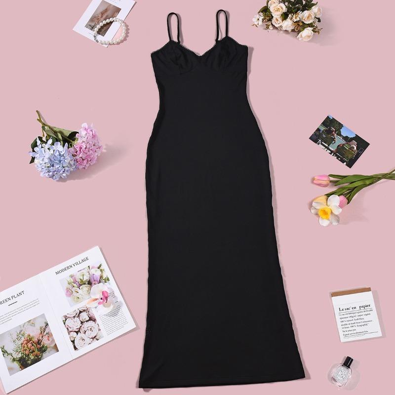 Damenkleid Sommer Sexy Enganliegend Rückenfrei V-Ausschnitt Abendpartykleid für Damen Mode Elegant Lässig Ärmellos Einfarbig Damenkleider