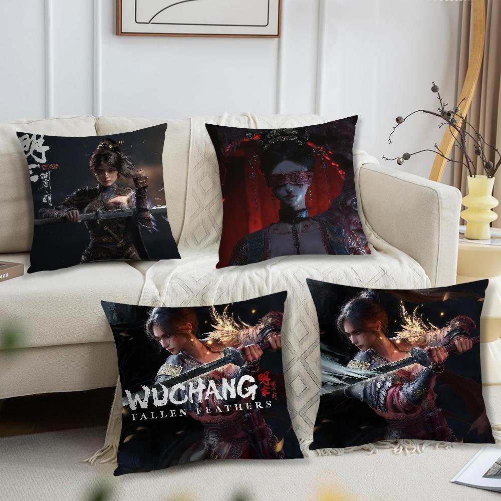W-WUCHANG Fallen Feathers Cushion Cover For Pillow Sofa Printing Decoration Room Home Office Coffee Shop Car Nordic Simplicity