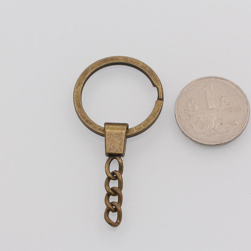 Handmade DIY Keychain Kit: Flat Ring & Square Chain A341