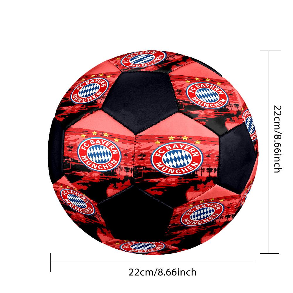 1 pz Pallone da Calcio Bayern Monaco Stemma Taglia Standard 5, Pallone da Calcio Resistente per Allenamento a Scuola Parco & Intrattenimento Quotidiano zq71415