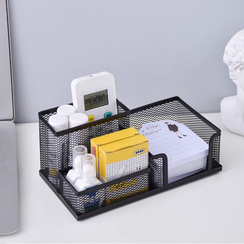 Large Multi-Functional Round And Large-Capacity Creative Square Pen Holder For Office Desktop Storage