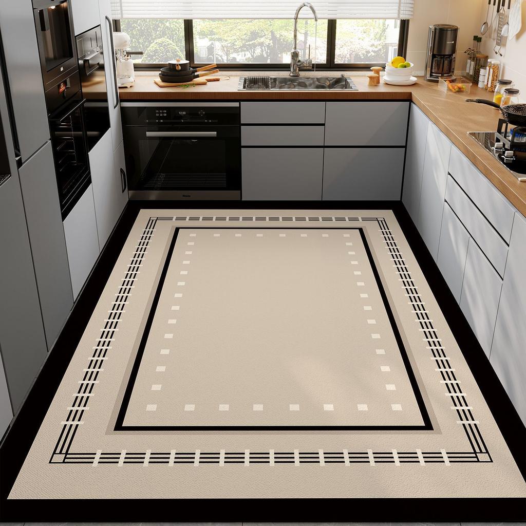 Kitchen diatomaceous earth mat non-slip oil-resistant water-absorbing wipeable, wash-free stain-resistant waterproof wall-to-wall carpet