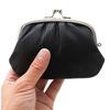 Matsunoya Cowhide Parent-Child Purse, Black [HD3112]