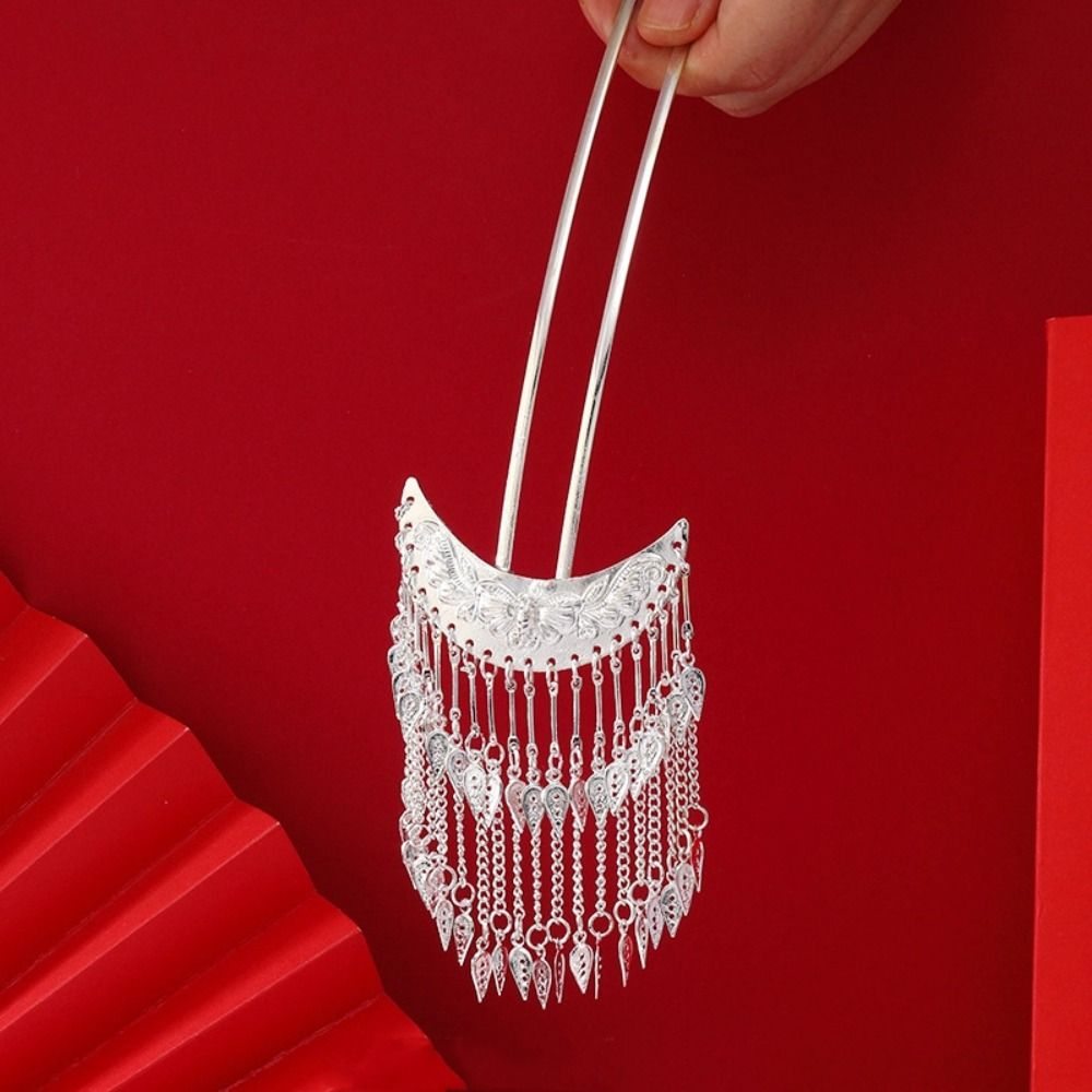 

The Miao Nationality Hairpin Miao Headdress U Shape Hair Comb Hairstyle Design Tool style20