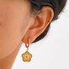 Edelstahl-Ohrringe Exquisite Y2K Metall Pflaumenblüten-Pflanzen-Ohrring Luxuriös Vergoldet für Damen Hochwertiger Schmuck
