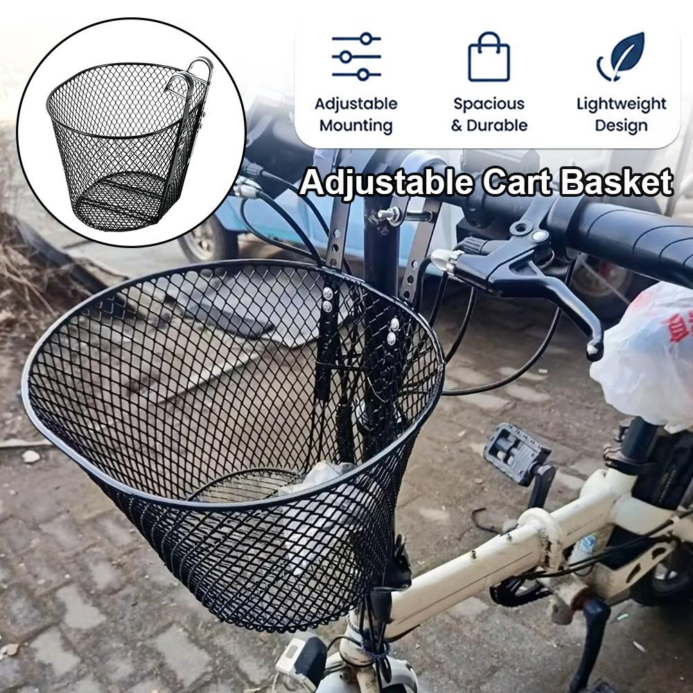 Easy to Install Mesh Storage Bike Basket Universal Metal Hanging Basket Outdoor Cycling Basket