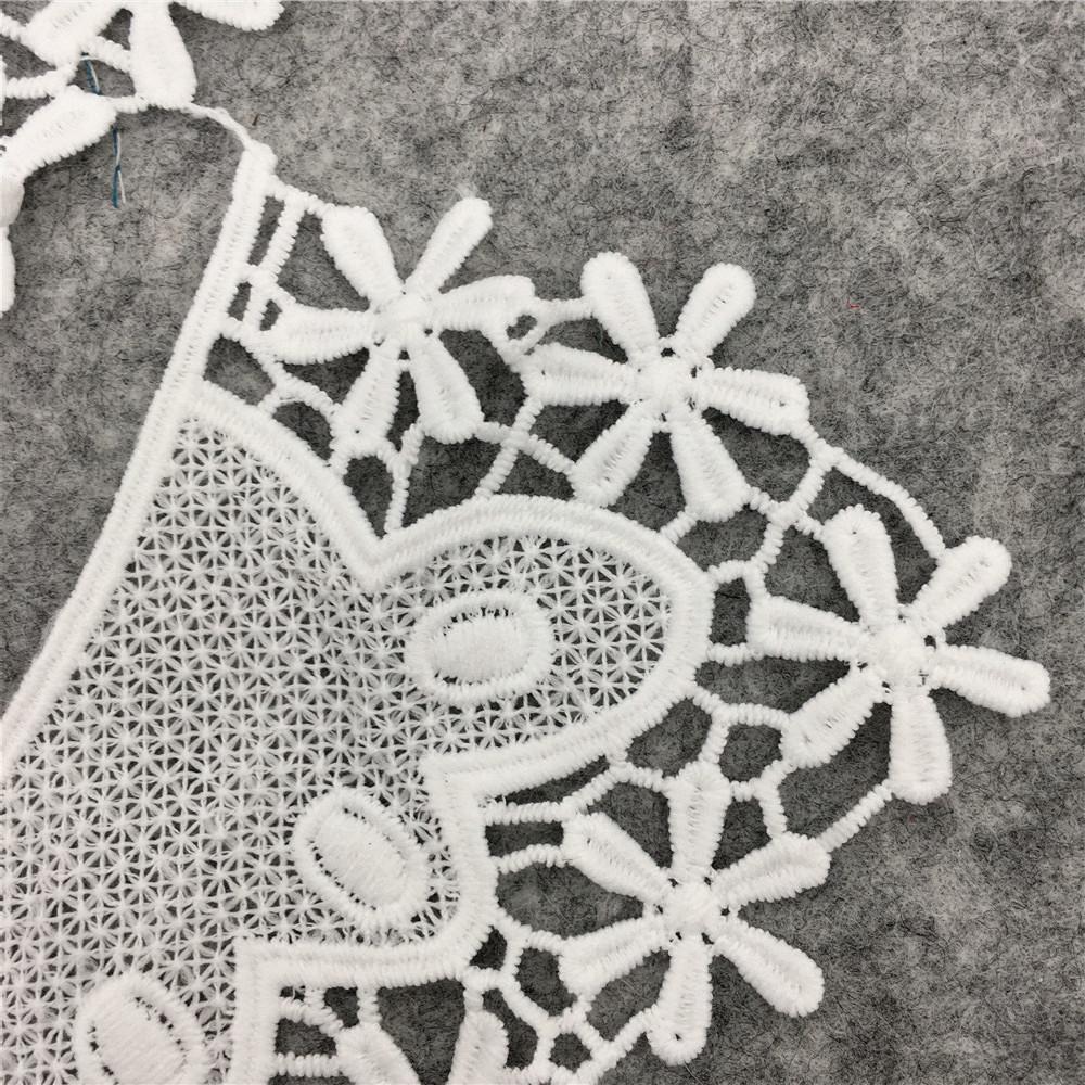 High quality Lace fabric White milk fiber Laces collar Baby hair bands Embroidery Craft materials Dress Needlework Accessories