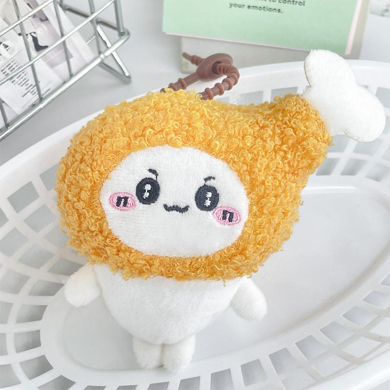 Adorable Food Series Plush Keychain Cute Cartoon Chicken Leg Student Bag Charm