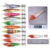 5Pcs Artificial Hard Baits Shrimp Lures Baits 9.6g Cuttlefish Hook Fishing Lures Glow Squid Jig Glow Jig Hook