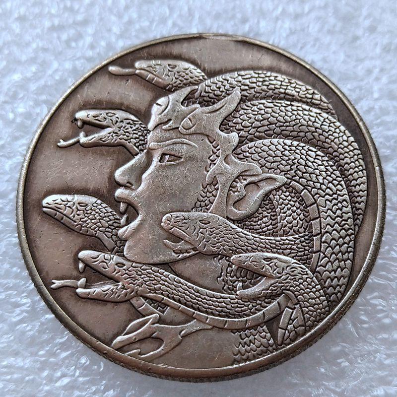 Antique Crafts, American Wandering Coins, Animal Series, Brass, Silver Plating, Collectible