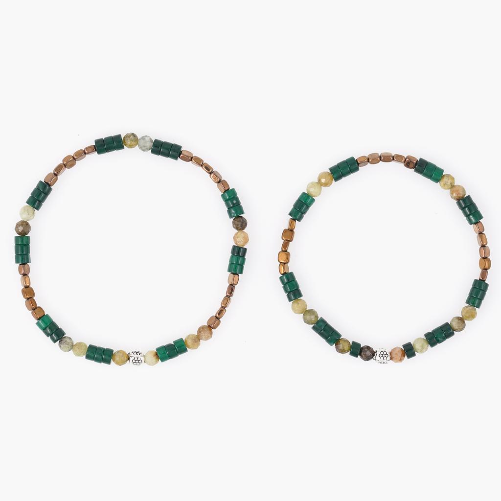 Jbans Classic 4Mm Euryodes Diorite Mix Gemstone Bracelet (C2403Ac1197_Gn)